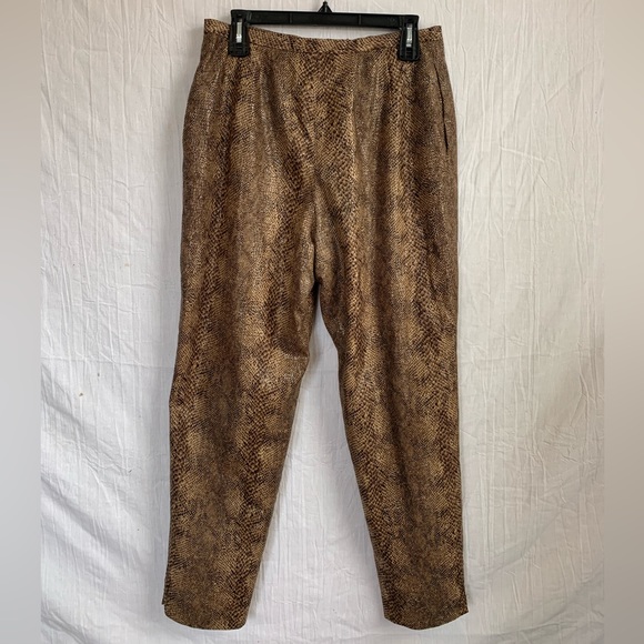 Vintage Harve Benard Benard Holtzman High Rise Women's Brown Faux Snakeskin - Picture 2 of 8